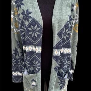 Hailey & Co western wear open front cardigan women's size M